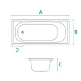 Bañera Bagnara Con Greensir Clasica 1595x700x355MM