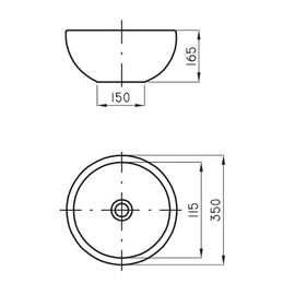Bacha de lavatorio Ferrum persis uva PRS-BH-022-UV