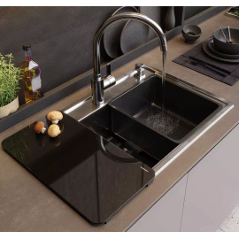 Accesorio de bacha Johnson Quadra Max 71 negro APIACQ71N