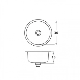 Bacha de cocina Mi pileta encastrable Simple 300E