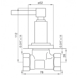 Accesorio llave de paso HH c/vol FV City 480