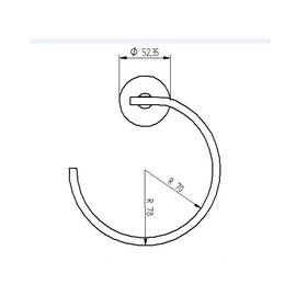 Accesorio de baño Robinet Belfast Toallero aro grande negro mate