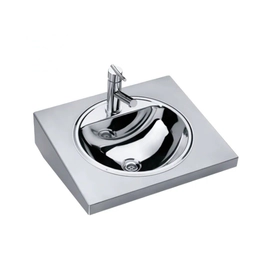 Bacha de lavatorio Ferrum 50x45 con mesada 1 Ag