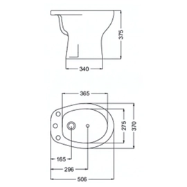 Bidet Ferrum atuel 3 ag blanco ATU-BI-300-BL