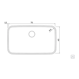Bacha bajo mesada Tramontina Dora R6 94016/102