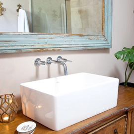 Bacha de lavatorio Ferrum country blanca CTY-BH-112-BL