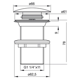 Desagüe FV soft touch para lavatorio 0248.01-CR