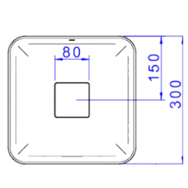 Bacha Deca Slim cuadrada de apoyo bco L.11030.17
