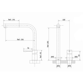 Griferia kitchen pro 10318 con rociador extraible Piazza