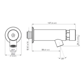 Griferia Baño Fv Lavatorio De Pared Ecomatic 360.02