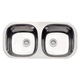 Bacha de cocina Tramontina 72x34x14cm Isisi 2C 34BL pulido 94061400