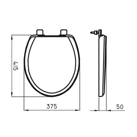 Tapa de inodoro Ferrum atuel blanca ATU-TP-004-BL
