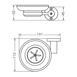 Jabonera FV califronia cromo 0168/17-CR