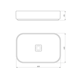 Bacha de apoyar Ferrum Milos Blanca MLS-BH-170-BL
