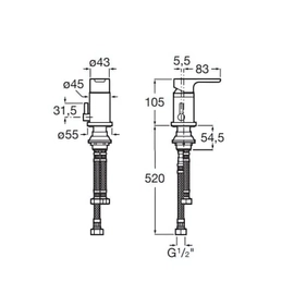 Griferia bidet lluvia monoc A5A7009C0L Roca