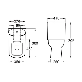 Depósito Roca dama senso 3L/6L blanco touchless