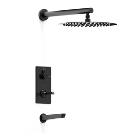 Griferia ducha c/transferencia monocomando Hidromet Icon black 11103NEGR