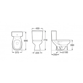 Tapa Asiento Roca Mónaco para Inodoro Bco
