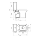 Inodoro largo Ferrum Limay blanco LMY-IN-002-BL