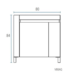 Vanitory Aqua Schneider 80x84cm carvalho C/mesada