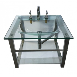 Vanitory Misiones Troms Clear 60 cm Con Bacha 3 agujeros