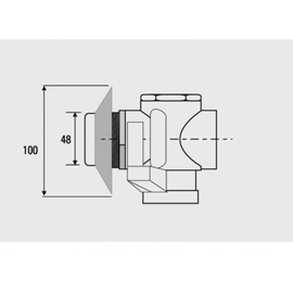 Valvula Hidromet Descarga p/Inodoro Cromo 939