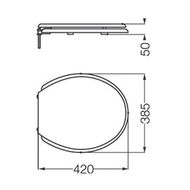 Tapa de inodoro Ferrum andina atuel asiento ATU-TP-002-BL