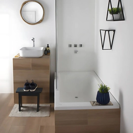 Casco de bañera Ferrum 150x75x40 niza acrilico blanca NIZ-BA-005-BL