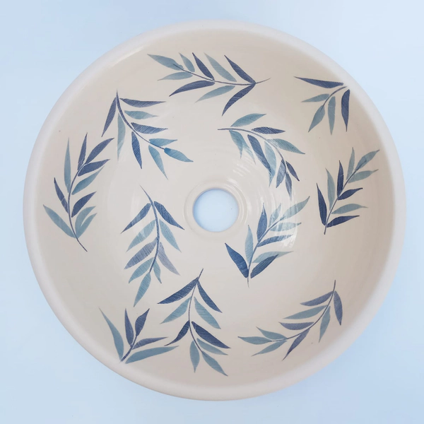 Bacha Eliptica Fango Bamboo azul 35x11CM EB35BA