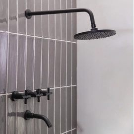 Griferia de ducha Peirano Black Velvet c/transf ng mte 80-19