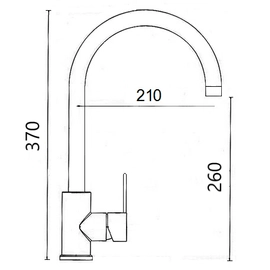 Griferia de cocina Ultragrif Monoc Bono Black matt UGM203B02