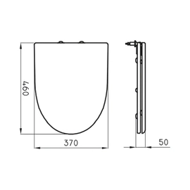 Tapa de inodoro Ferrum marina blanca MAR-TP-012-BL