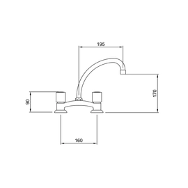 Griferia Peirano cocina mesada dique cromo 910/m