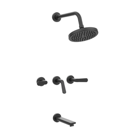 Griferia bañera c/transf Estalgrif Nina advance black 725/030-30