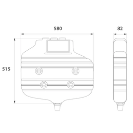 Depósito Ideal tradicional chato de embutir con pulsador de plastico