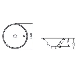 Bacha de lavatorio Ferrum armonica andros bajo mesada blanca LFUF-B