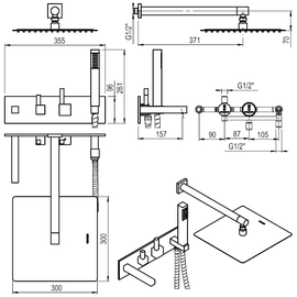 Ducha Integral Monocomando Hidromet One Block 3V cromo 3518CRCR