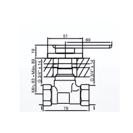Llave de paso Novum Hito 3/4" negro FR480/J5-FB