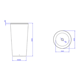 Bacha Deca de piso cilindrica s/aguj LZA-1271.17-BAC