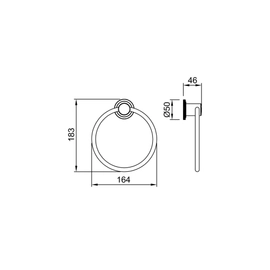 Toallero aro Peirano Linea 20000 Cromo 20020C