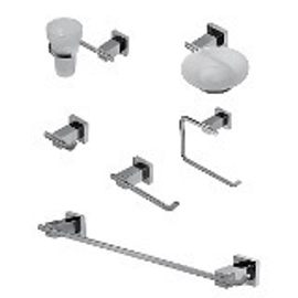 Accesorio baño Hidromet Kit De 6 Piezas Geometry Cromo