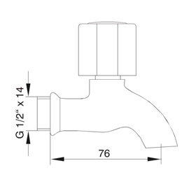 Grifería FV 13 mm allegro de pared 0434/15-CR