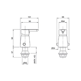 Griferia de bidet Peirano Monoc Adra cr 70-203