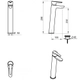 Griferia de lavatorio Hidromet Flat Alto cromo 8415