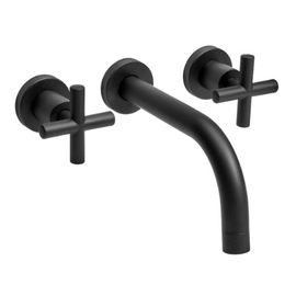 Griferia de lavatorio de pared Peirano Black Velvet ng mate 62-190