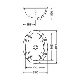 Bacha de lavatorio Ferrum armonica osiris ARM-BH-139-BL