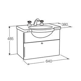 Mueble vanitory Ferrum 64 cm venecia sin mesada de colgar