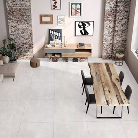 Porcelanato Cerro negro 82x82 cemento blanco1º