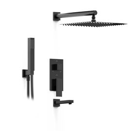 Griferia ducha 3 vias c/duchador Hidromet Intrepid 9710NEGR