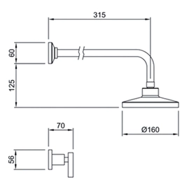 Grifería de ducha Peirano adra plus sin transferencia 81-166